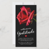 Betuiging van medeleven Bedankt | Rode Roos Funera (Voorkant)