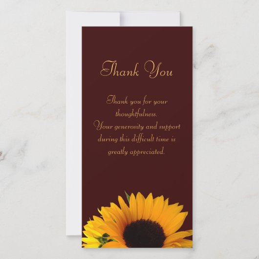 Betuiging van medeleven dank je bedankkaart (Voorkant)