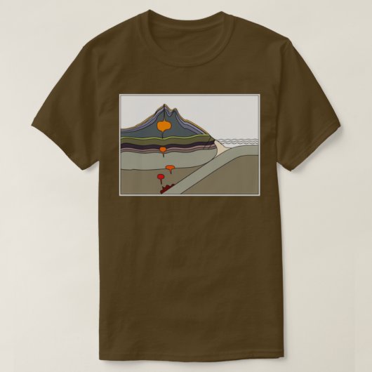 Between a Rock and a Hard Place Geologic Subductio T-shirt (Design voorkant)