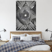 Between Lines and Dimensions Canvas Afdruk (Insitu (Slaapkamer))