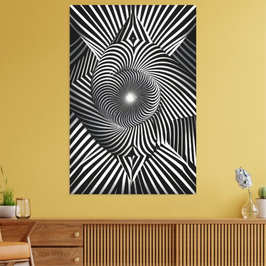 Between Lines and Dimensions Canvas Afdruk (Insitu (Woonkamer))