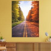 Between Seasons – The Road of Choice  Canvas Afdruk (Insitu (Woonkamer))
