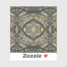 Betwixt Abstract Dark Yellow Black Watercolor Art Sticker