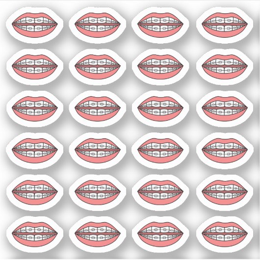 Beugel Orthodontist Afspraak Tandheelkundige Zorg Sticker (Voorkant)