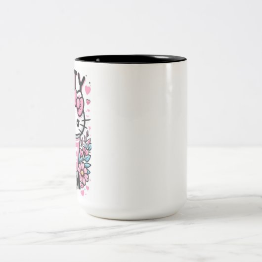 beugel tweekleurige koffiemok (Center)