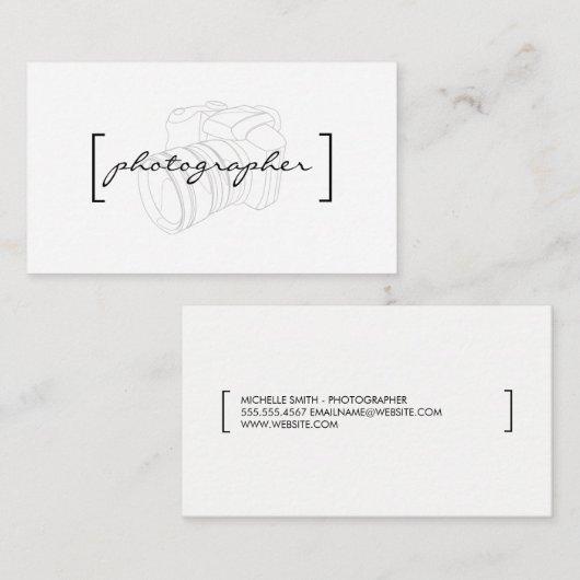 Beugels / Fotograaf Visitekaartje (Voorkant / Achterkant)