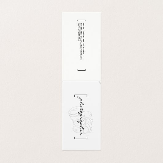 Beugels / Fotograaf Visitekaartje (Buitenkant ongevouwen)