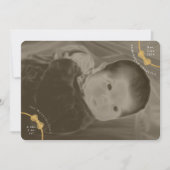 Beugen Geboorteaankondiging met relevante details Kaart (Voorkant)