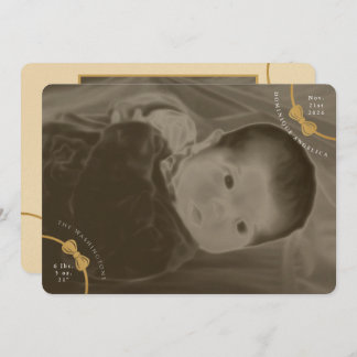 Beugen Geboorteaankondiging met relevante details Kaart