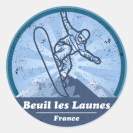 Beuil de Launes Snowboard Ronde Sticker