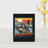 Beuk! Grappig B Gevist Sasquatch Retro 80s Fishe Kaart (Gele Bloem)