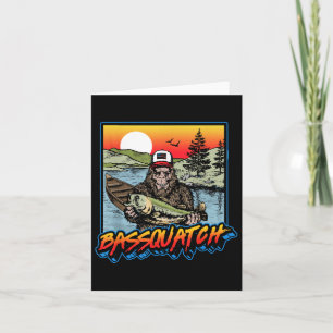 Beuk! Grappig B Gevist Sasquatch Retro 80s Fishe Kaart