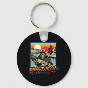 Beuk! Grappig B Gevist Sasquatch Retro 80s Fishe Sleutelhanger