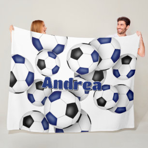 Beuk van Blue Black voetballen meisjes jongens Fleece Deken
