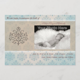 Beuk van de baby aankondiging