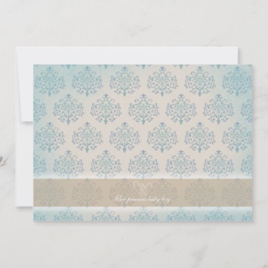 Beuk van de baby aankondiging (Achterkant)