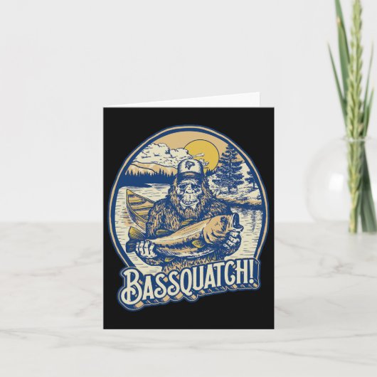 Beuk! Visser Sasquatch Grappig Bigfoot Fishi Kaart (Voorkant)
