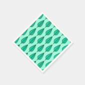 Beukenblad patroon - Turquoise en aqua Servetten (Hoek)