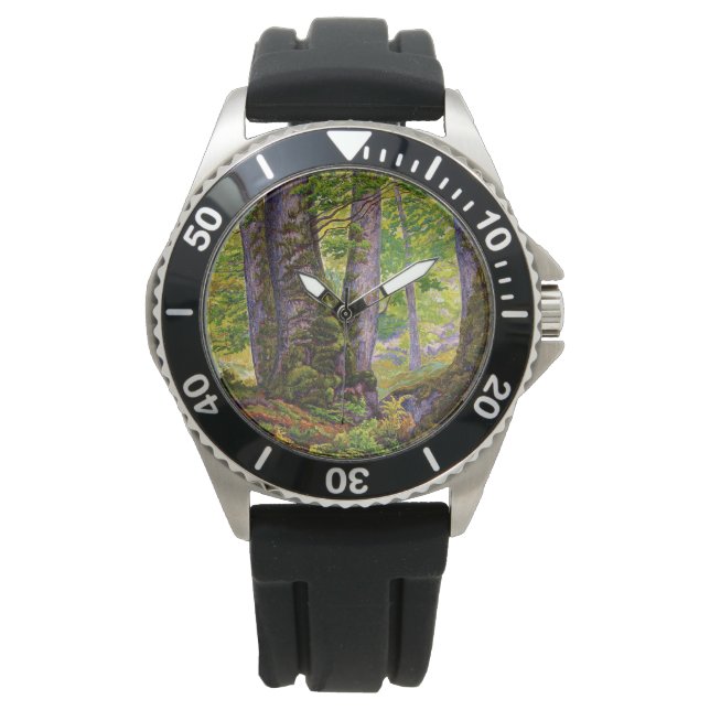 Beukenbomen in het bos (bos) (Paul Ranson) Horloge (Voorkant)