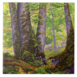 Beukenbomen in het bos (bos) (Paul Ranson) Tegeltje