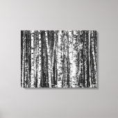 Beukenbomen, witte en steenkoolgrijs / grijs canvas afdruk (Voorkant)