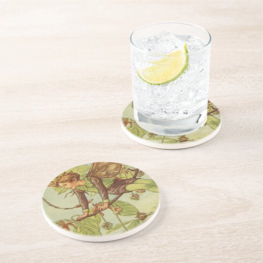 Beukenboom — Melk van Vision Studio Zandsteen Onderzetter (Zijkant)