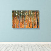 Beukenbos door Gustav Klimt Fine Art Dubbel paneel Canvas Afdruk (Insitu (Houten vloer))