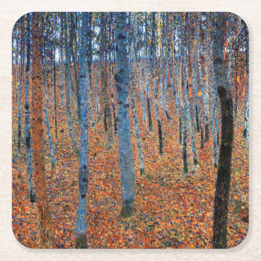 Beukenbos, Gustav Klimt Kartonnen Onderzetters (Voorkant)