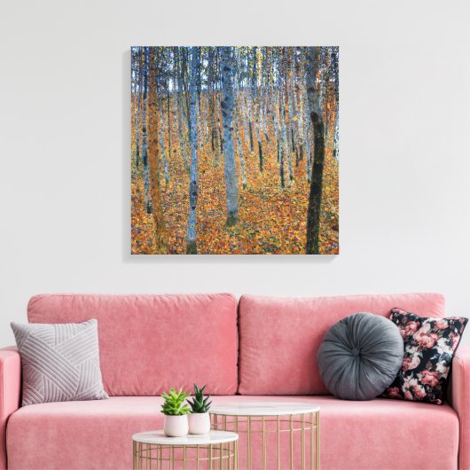 Beukenbos I | Gustav Klimt | Canvas Afdruk (Insitu (Woonkamer))