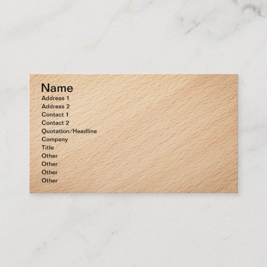 Beukenhouttextuur voor achtergrond 2 visitekaartje (Voorkant)