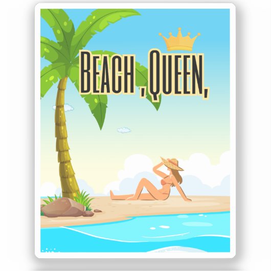 beukenkoningin sticker (Voorkant)