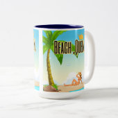 beukenkoningin tweekleurige koffiemok (Voorkant rechts)