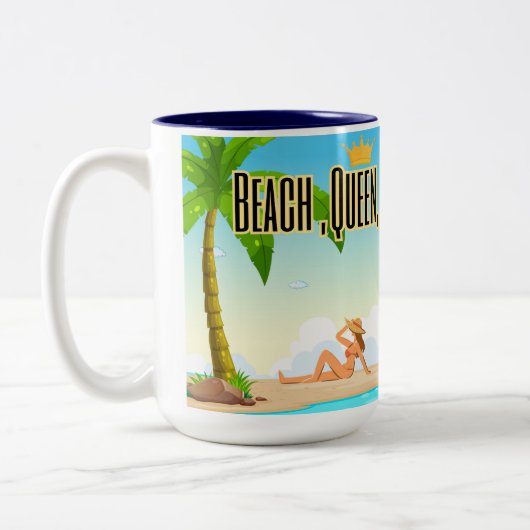 beukenkoningin tweekleurige koffiemok (Links)