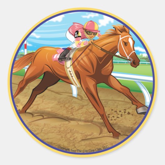 Beulah & Big Red Ronde Sticker (Voorkant)