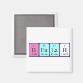 Beulah periodiek table name magnet (Voorkant / Achterkant)