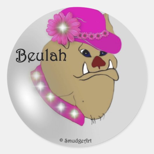 Beulah Ronde Sticker (Voorkant)