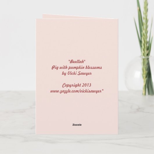 Beullah de varkenskaart kaart (Achterkant)