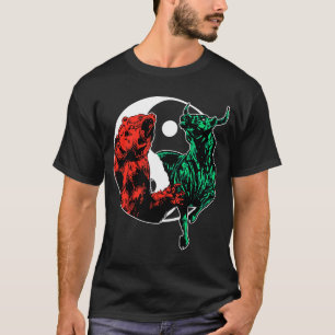 Beurs Bull Beer Ying Yang Stonks Balans In T-shirt