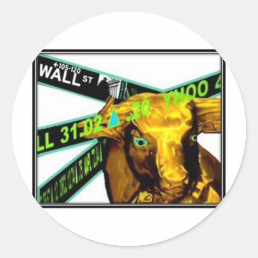 Beurs Bull Ronde Sticker (Voorkant)