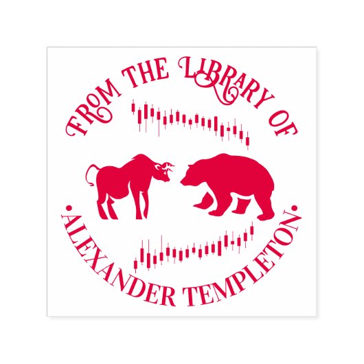 Beurs Bull vs Beer #2 Bibliotheek Boeknaam Zelfinktende Stempel (Design)