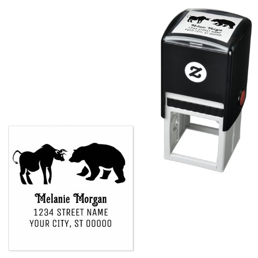 Beurs Bull vs Beer Naam Retouradres Zelfinktende Stempel (In situ)