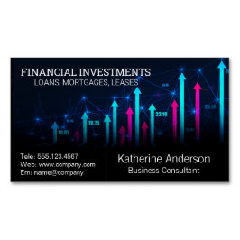 Beurs financiële grafiek magnetisch visitekaartje