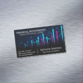 Beurs financiële grafiek magnetisch visitekaartje (Voorbeeld)