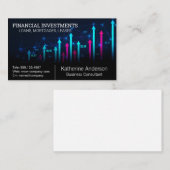 Beurs financiële grafiek visitekaartje (Voorkant / Achterkant)