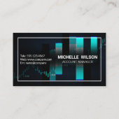 Beurs Grafiek Kandelaars | Financiën Visitekaartje (Achterkant)