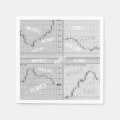 Beurs Kandelaar grafieken open in 4 ramen Servet (Voorkant)