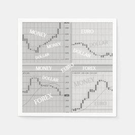 Beurs Kandelaar grafieken open in 4 ramen Servet
