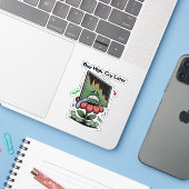 Beurs Kunst Sticker (Laptop met iPhone)