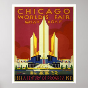beurs van Chicago in 1933 Poster
