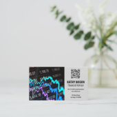 beursgrafiek | Finance Logo QR-code Visitekaartje (Staand voorkant)